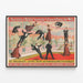 Vintage-Poster Barnum & Bailey Zirkus Akrobaten — gerahmtes Bild an der Wand