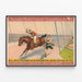 Vintage-Poster Kontroverser Lauf Mensch gegen Pferd Barnum & Bailey — gerahmtes Bild an der Wand