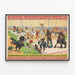 Vintage-Circusposter Barnum & Bailey mit Tieren und Clowns — gerahmtes Bild an der Wand