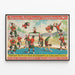 Vintage-Poster Barnum & Bailey - Akrobatentruppe in Kilts — gerahmtes Bild an der Wand