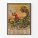 Vintage sowjetischer Dekorationsposter gegen Unterdrückung