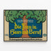 Deutscher Vintage-Poster Die Frau im Haushalt und Beruf 1912 — gerahmtes Bild an der Wand