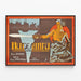 Vintage-Poster Die Nibelungen mit Kämpfer und Schwert — gerahmtes Bild an der Wand