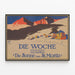Vintage-Poster Die Sonne von St. Moritz – Retro-Wanddekoration Berglandschaft — gerahmtes Bild an der Wand