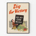 Vintage-Poster Dig for Victory - Wanddekoration Kultivieren Sie Ihren Erfolg