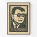 Porträtposter im Stil von Dmitri Chostakowitsch Gravur