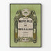 Vintage-Poster Doctor Ralph's Pills für Wanddekoration