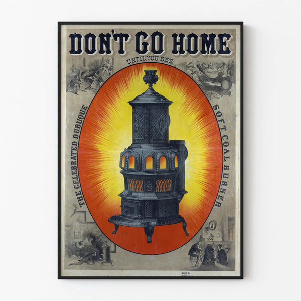 Vintage-Poster für Kohleofen Dubuque Soft Burner