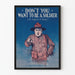 Vintage-Militärposter Don't You Want to Be a Soldier - Retro-Wanddekoration