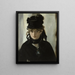 Berthe Morisot im Blumenstrauß mit Veilchen - Édouard Manet — gerahmtes Bild an der Wand