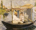 Claude Monet malend in seinem Boot-Atelier - Édouard Manet — Ansicht des Kunstwerks