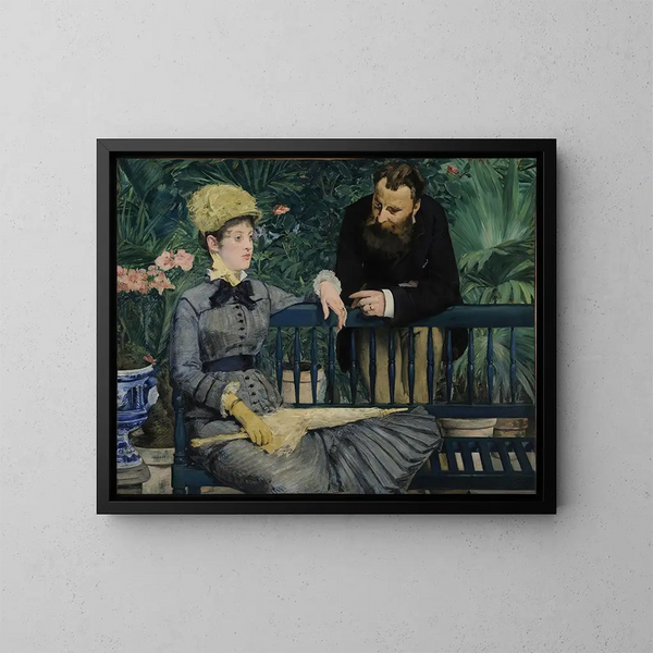 Im Konservatorium - Édouard Manet — gerahmtes Bild an der Wand