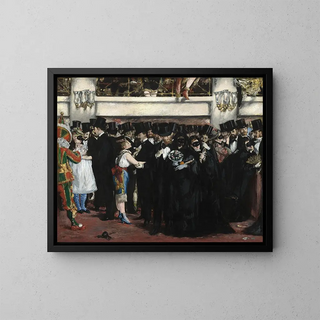 Maskenball in der Oper - Édouard Manet — gerahmtes Bild an der Wand