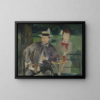 Portrait de Dernest Hosched et sa fille Marthe - Édouard Manet — gerahmtes Bild an der Wand