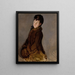 Portrait d'Isabelle Lemonnier au manchon - Édouard Manet — gerahmtes Bild an der Wand