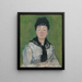Portrait einer Frau mit schwarzem Kopftuch - Édouard Manet — gerahmtes Bild an der Wand
