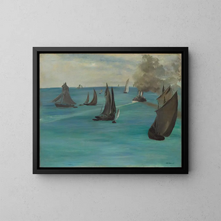 Ansicht des Meeres bei ruhigem Wetter - Édouard Manet — gerahmtes Bild an der Wand