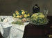 Stillleben mit einer Melone und Pfirsichen - Édouard Manet — Ansicht des Kunstwerks
