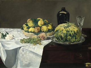 Stillleben mit einer Melone und Pfirsichen - Édouard Manet — Ansicht des Kunstwerks