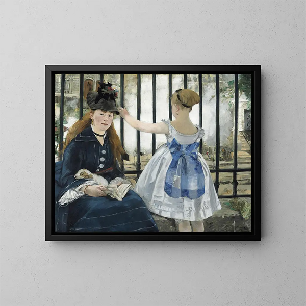 Der Eisenbahnweg - Édouard Manet — gerahmtes Bild an der Wand
