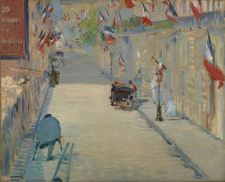 Die Straße Mosnier mit Flaggen - Édouard Manet — Ansicht des Kunstwerks