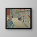Die Straße Mosnier mit Flaggen - Édouard Manet — gerahmtes Bild an der Wand