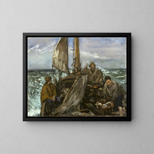 Die Arbeiter des Meeres - Édouard Manet — gerahmtes Bild an der Wand