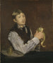 Junge Junge schält eine Birne - Édouard Manet — Ansicht des Kunstwerks