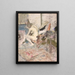 Frau nackt in der Nähe des Kamins - Édouard Vuillard — gerahmtes Bild an der Wand