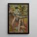 Blumen auf einem Hocker - Édouard Vuillard — gerahmtes Bild an der Wand
