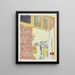 Innenraum mit rosa Tapete III - Édouard Vuillard — gerahmtes Bild an der Wand