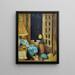Die offene Fensteransicht auf die Nacht - Édouard Vuillard — gerahmtes Bild an der Wand