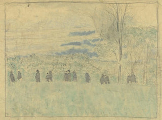 Landschaft mit Spaziergängern - Édouard Vuillard — Ansicht des Kunstwerks