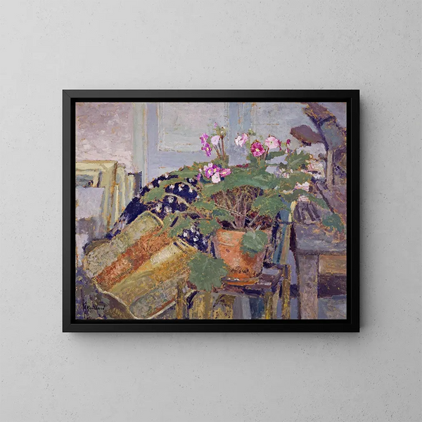 Der Blumenkrug - Édouard Vuillard — gerahmtes Bild an der Wand