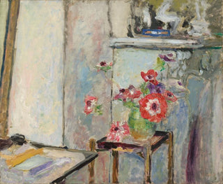 Die Anemonen auf einem kleinen Tisch - Édouard Vuillard — Ansicht des Kunstwerks