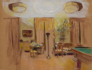 Lucy Hessel und Lulu im großen Salon bei Les Clayes - Édouard Vuillard — Ansicht des Kunstwerks