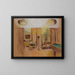 Lucy Hessel und Lulu im großen Salon bei Les Clayes - Édouard Vuillard — gerahmtes Bild an der Wand