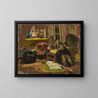 Madame Fontaine geneigt - Édouard Vuillard — gerahmtes Bild an der Wand