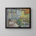 Madame Hessel liest auf der Terrasse des Clos Cézanne - Édouard Vuillard — gerahmtes Bild an der Wand