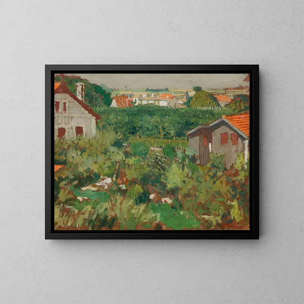Maisonnettes dans un enclos - Édouard Vuillard — gerahmtes Bild an der Wand