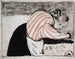 Alte Frau, die den Tisch deckt - Édouard Vuillard — Ansicht des Kunstwerks