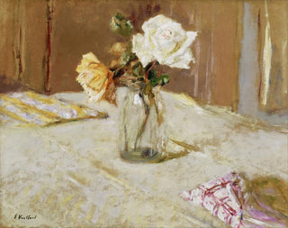 Rosen in einer Glasvase - Édouard Vuillard — Ansicht des Kunstwerks