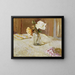 Rosen in einer Glasvase - Édouard Vuillard — gerahmtes Bild an der Wand