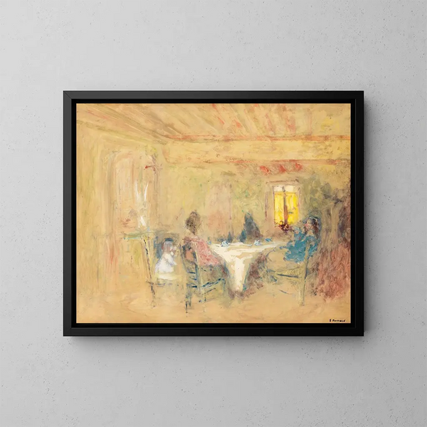 Tisch - Édouard Vuillard — gerahmtes Bild an der Wand