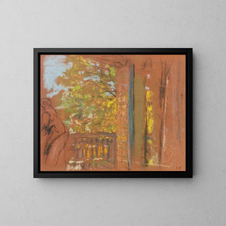 Der Balkon in der Closerie des Gents Vaucresson - Édouard Vuillard — gerahmtes Bild an der Wand