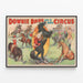 Vintage-Zirkusposter Downie Bros - Wanddekoration mit Pferdethema — gerahmtes Bild an der Wand