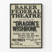 Vintage-Poster Theater Dragon's Wishbone - Retro-Wanddekoration