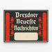 Vintage-Poster Dresdner Neueste Nachrichten – Grafische Wanddekoration — gerahmtes Bild an der Wand