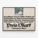 Vintage-Poster eines deutschen Doppeldeckerflugzeugs in den Wolken — gerahmtes Bild an der Wand
