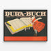 Vintage-Poster DURA-BUCH Dauerhafte Buchhaltungsübersicht — gerahmtes Bild an der Wand